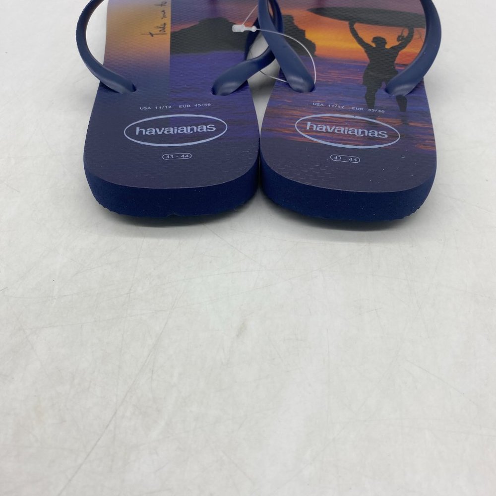 Havaianas Hype Navy Blue Flip Flops Men's Size 11/12 or 13 - Picture 4 of 9